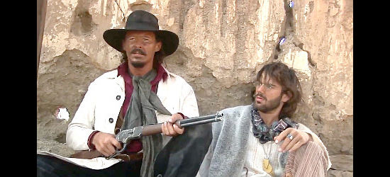 Thomas Crnkovich as Lucas Mullins and Jared Michaels as Picaro Gonnof, on the watch for Indians in Meaner Than Hell (2009)