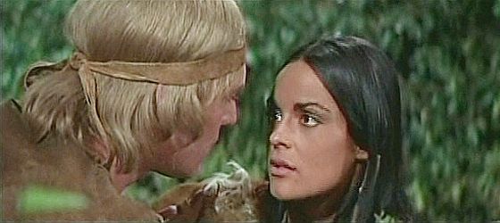 Corinna Tsopei as Running Deer with John Morgan (Richard Harris) in A Man Called Horse (1970)
