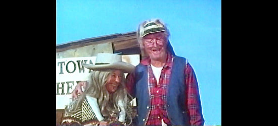 Heather Angel and L. Andy Stone as the elderly duo with a ghost town to show off in Little Moon and Jud McGraw (1975)