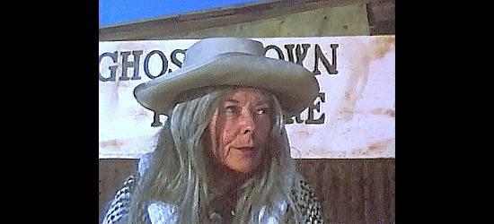 Heather Angel as the elderly woman with a ghost town to show off in Little Moon and Jud McGraw (1975)