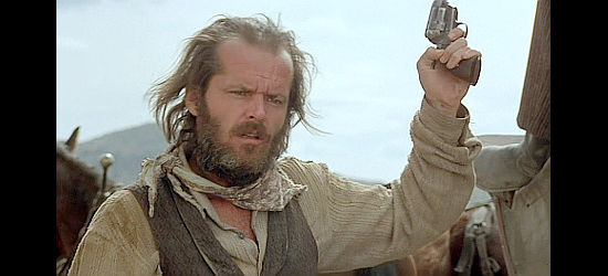 Jack Nicholson as Henry Lloyd Moon, using some of his old outlaw skills in Goin' South (1978)