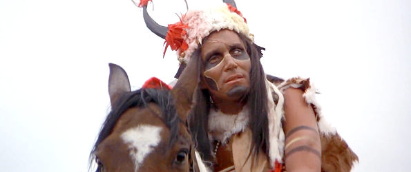 Jacob Daniel as Scar, the Shoshone brave who wants Beth for his own in Grayeagle (1977)