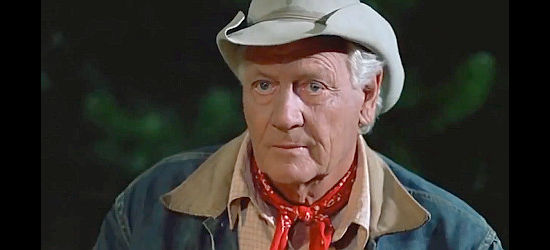 Joel McCrea as Dan, getting to know his young companion Nika in Mustang Country (1976)