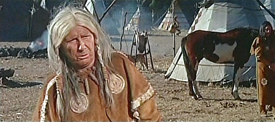 Judith Anderson as Buffalo Cow Head, keeping a close eye on John Morgan in A Man Called Horse (1970)