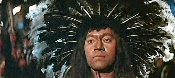 Manu Topou as Yellow Hand, witnessing the Sun Vow ceremony in A Man Called Horse (1970)