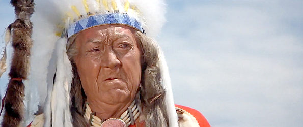 Paul Fix as Running Wolf, the aging chief who sends Grayeagle on his mission in Grayeagle (1977)