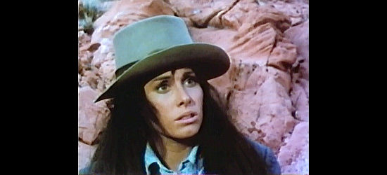 Stefanie Powers as Little Moon, not sure she can trust Jebediah in Gone with the West (1974)