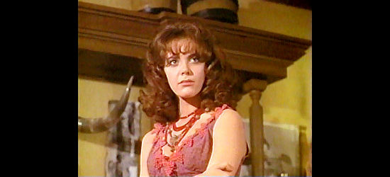 Anne Lockhart as Dora, the saloon girl who befriends Jory after his dad's death in Jory (1973)