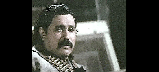 Freddy Fender as Pancho Villa, preparing to strike back at Carranza in She Came to the Valley (1979)