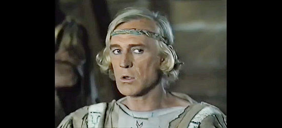 Richard Harris as A Man Called Horse, urging the cavalry to keep its word in Triumphs of a Man Called Horse (1983)