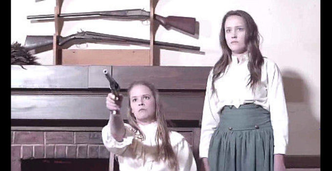 Amy Violette as Liz Harper and Megan Elisabeth Kelly as Nellie take a stand in Showdown at Shelby's Shack (2019)
