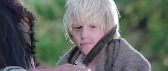 Chuck Pierce Jr. as Cotton Finley, the kidnapped white boy in Winterhawk (1975)