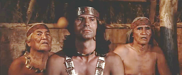 Geoffrey Land as Temkai, the Indian who kidnaps Charlotte in Against a Crooked Sky (1975)