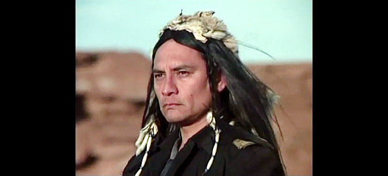 Joaquin Martinez as Santana, the feared Kiowa chief in The Bravos (1972)