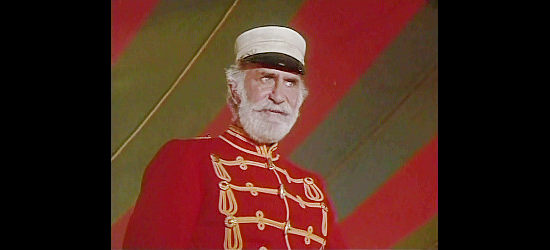 Keenan Wynn as H.H. Small, owner of the circus that visits Cheyenne in The Quest (1976)