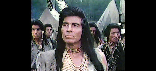Ned Romero as Chief Joseph, vowing to talk to Gen. Howard about the murder of one of his people in I Will Fight No More Forever (1975)