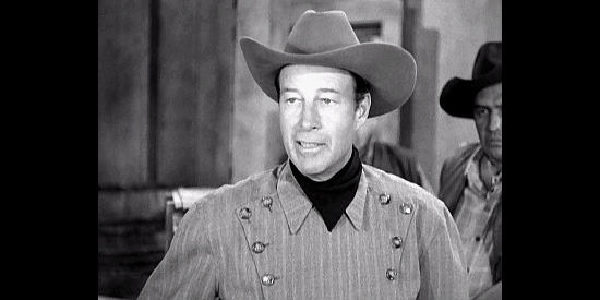 Bill Elliott as Frank Graham, about to undercover the Copperheads in Rebel City (1953)