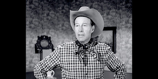 Bill Elliott as Joe Daniels, realizing his brother wasn't exactly loved in Redding, Kansas, in Kansas Territory (1952)