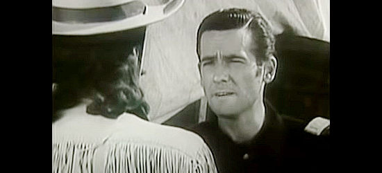 Charles Harvey as Lt. George Bryan, commander of the cavalry troop trying to tamp down hostilities with the Sioux in Buffalo Bill in Tomahawk Territory (1952)