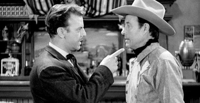 Harry Lauter as Mack WIlson and Bill Elliott as Jim Levering, going head to head in Topeka (1953)