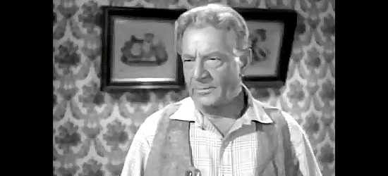 Robert Barrat as Walt Garnet, owner of the Circle G Ranch and a man determined to keep it going in Cow Country (1953)