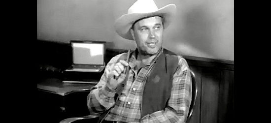 Robert J. Wilke as Sledge, owner of the rendering plant and rustling to keep it profitable in Cow Country (1953)
