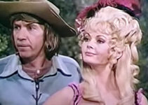 PROMO-- Bob Denver as Dusty with Jeannine Riley as Lulu McQueen in The Wackiest Wagon Train in the West (1976)
