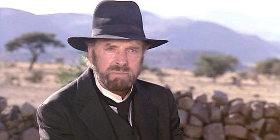 Burt Lancaster as Bill Doolin, aging leader of the Doolin-Dalton gang in Cattle Annie and Little Britches (1981)