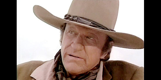 James Arness as Jim Bowie, in another disagreement with Col. Travis in The Alamo, Thirteen Days to Glory (1987)