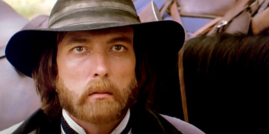 James Keach as Jesse James, forced to leave most of his gang behind in The Long Riders (1980)