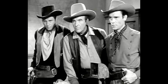 Jim Davis as Fred Denton, Preston Foster as Tom Denton and Kim Spalding as Matt Denton in Three Desperate Men (1951)