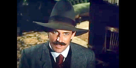 John Bennett Perrry as Sheriff John Behan, assuring Josie he's serious where she's concerned in I Married Wyatt Earp (1983)
