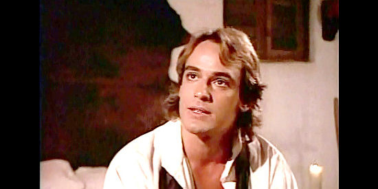 Jon Lindstrom as Capt. Almeron Dickinson, trying to convince his wife to flee for safety in The Alamo, Thirteen Days to Glory (1987)