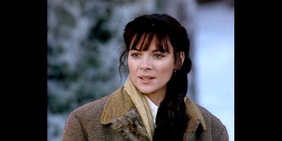 Kim Cattrall as Dora Adams, about to share the Christmas story with the Blackfeet in Miracle in the Wilderness (1991)