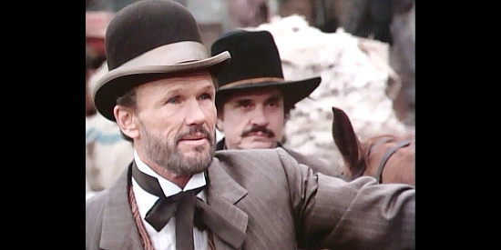 Kris Kristofferson as Jesse James and Johnny Cash as Frank James, talking about horse flesh and saddlebags for pistols in The Last Days of Frank and Jesse James (1986)