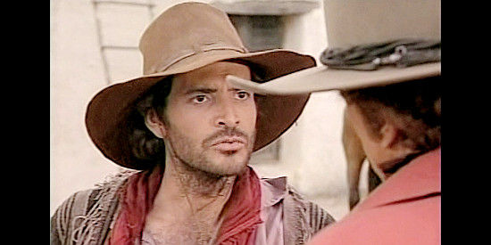 Michael Wren as Juan Seguin, providing information on Santa Anna's strength with Jim Bowie in The Alamo, Thirteen Days to Glory (1987)