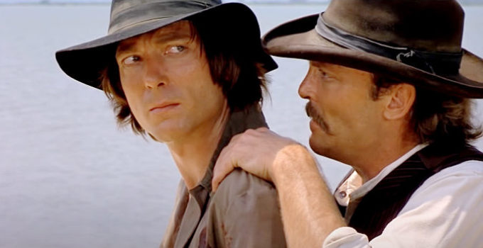 James Keach as Jesse James with Stacy Keach as Frank James in The Long Riders (1980)