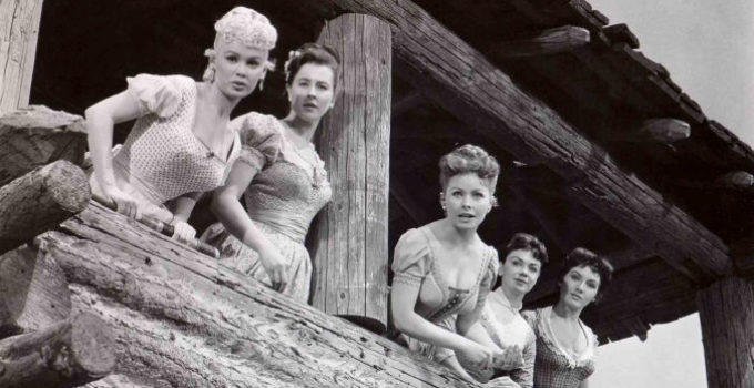 Jeanne Crain and her female accomplices during a sex strike in The Second Greatest Sex (1955)