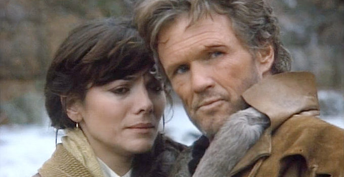 Kim Cattrall as Dora Adams and Kris Kristofferson as Jericho Adams in Miracle in the Wilderness (1991)