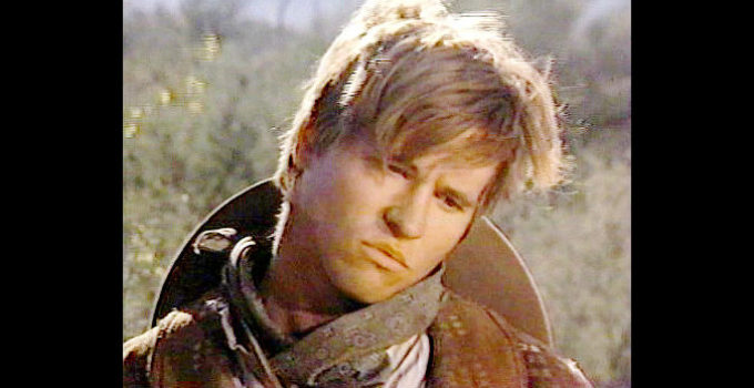 Val Kilmer as Billy the Kid, mourning Tunstall's death in Billy the Kid (1989)