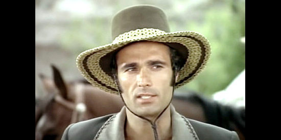 Petrus Antonius as Paco Romero, the handsome Mexican who joins Quell and Jackson in their Texas adventure in Showdown at Eagle Gap (1982)