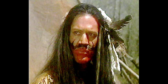 Stephen Macht as Heavy Eagle, the Crow chief desperate to recapture a lost wife in The Mountain Men (1980)