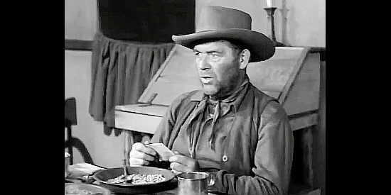 William Haade as Bill Devlin, encouraging the Dentons to turn outlaw in Three Desperate Men (1951)
