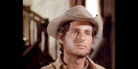 Zalman King as Larkin, one of the railroad's hired guns in Stranger on the Run (1967)