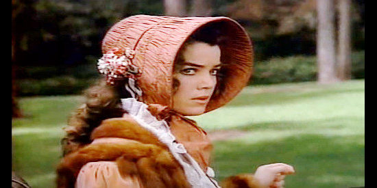 Claudia Christian as Eliza Allen, being returned home after a failed marriage to Sam Houston in Gone to Texas (1986)