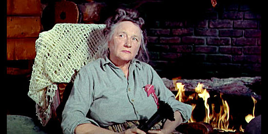 Marjorie Main as the widow Hudspeth, the woman who provides Jess Birdwell with a faster horse in Friendly Persuasion (1956)