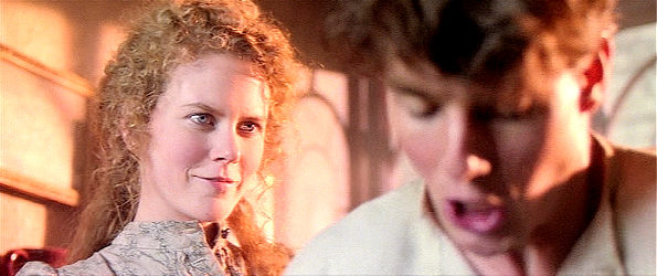 Nicole Kidman as Shannon Christie, humored by Joseph's instructions on how to wash clothes in Far and Away (1992)
