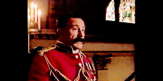 Robert Davis as Lord Kitchener, considering Minnamurra as a source of horses for the Boer War in The Wrangler (1989)