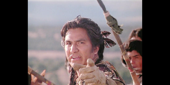 Rodney A. Grant as Little Feather, the Indian guide who prefers to be called Big Snake in Wagons East (1994)