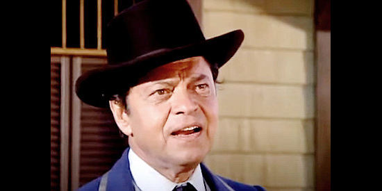 Ross Martin as Artemus Gordon, his new acting career interrupted by the evil mind of Dr. Loveless II in The Wild, Wild West Revisited (1979)